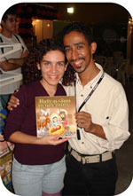 Clara e Sami no Salão do Livro Infantil